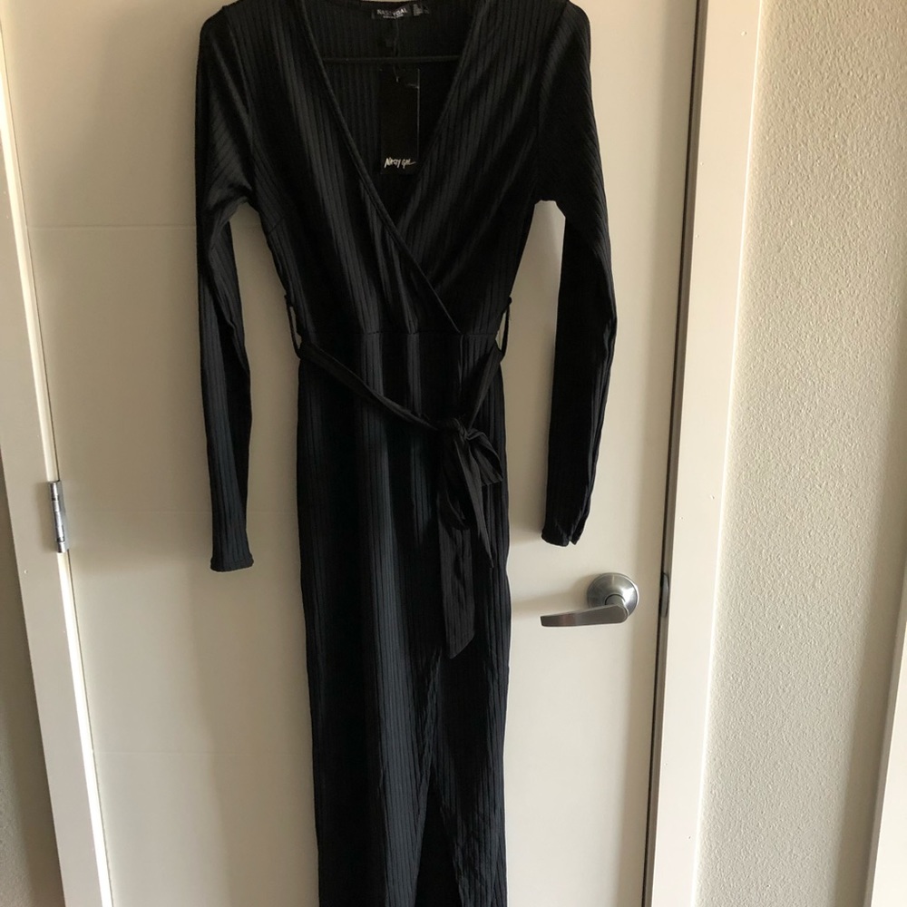 Nasty Gal Front Slit Wrap Dress